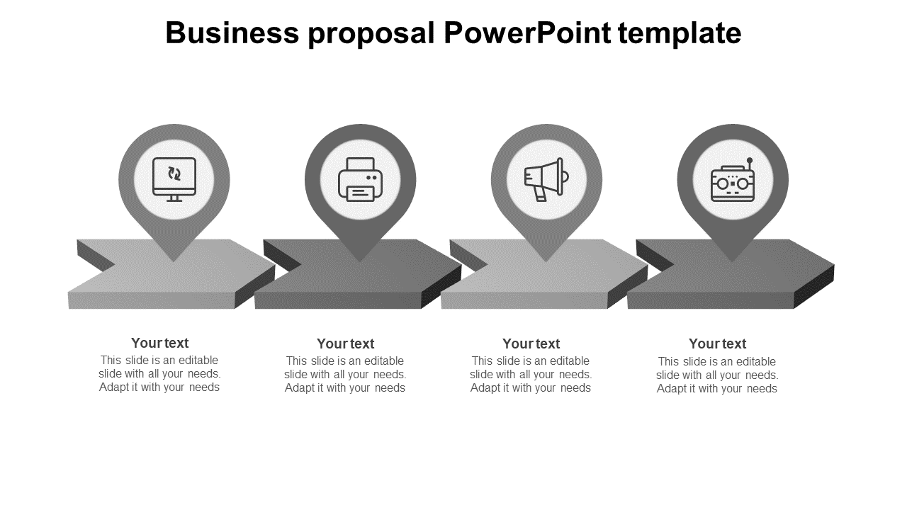 business proposal powerpoint template-grey
